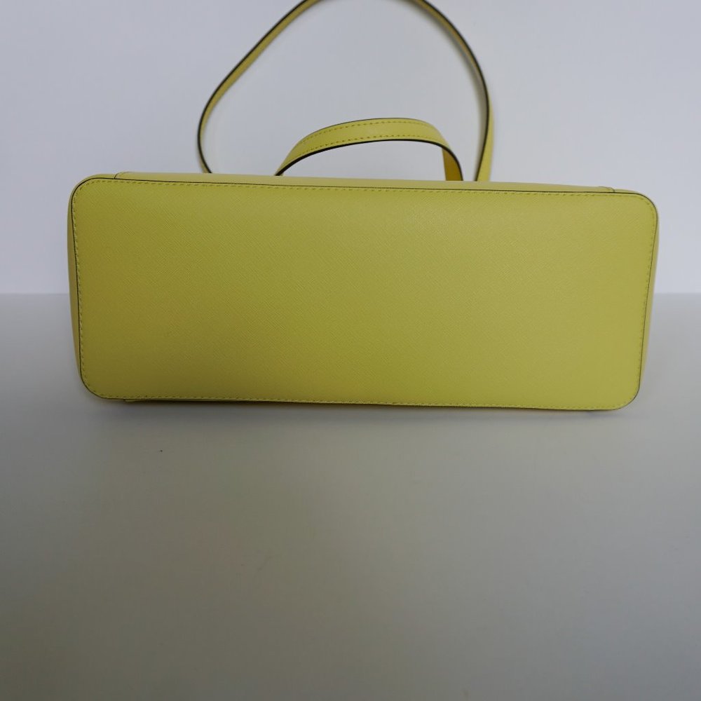 Michael Kors Ciara L Leather Tote Yellow Sunshine - Picture 5 of 12
